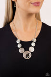 EDGY or Not - Silver Necklace - Paparazzi Accessories Necklace Bedazzle Me Pretty Mobile Fashion Boutique