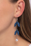 Edwardian Era - Blue Earrings - Paparazzi Accessories Earrings Bedazzle Me Pretty Mobile Fashion Boutique