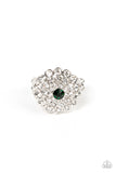 Effervescent Crescendo - Green Ring - Paparazzi Accessories Ring Bedazzle Me Pretty Mobile Fashion Boutique