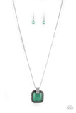 Effervescent Elegance - Green Necklace - Paparazzi Accessories Necklace Bedazzle Me Pretty Mobile Fashion Boutique