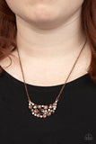 Effervescently Divine - Copper Necklace - Paparazzi Accessories Necklace Bedazzle Me Pretty Mobile Fashion Boutique