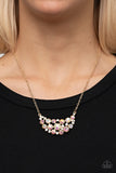 Effervescently Divine - Gold Necklace - Paparazzi Accessories Necklace Bedazzle Me Pretty Mobile Fashion Boutique