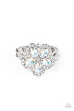 Efflorescent Envy - White Ring - Paparazzi Accessories Ring Bedazzle Me Pretty Mobile Fashion Boutique