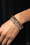 Effulgent Exchange - Brown Bracelet - Paparazzi Accessories Bracelet Bedazzle Me Pretty Mobile Fashion Boutique