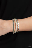Effulgent Exchange - White Bracelet - Paparazzi Accessories Bracelet Bedazzle Me Pretty Mobile Fashion Boutique