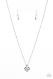 Effulgently Engaged - White Necklace - Paparazzi Accessories Necklace Bedazzle Me Pretty Mobile Fashion Boutique