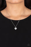 Effulgently Engaged - White Necklace - Paparazzi Accessories Necklace Bedazzle Me Pretty Mobile Fashion Boutique