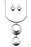 Egyptian Eclipse - Black Necklace - Paparazzi Accessories Necklace Bedazzle Me Pretty Mobile Fashion Boutique