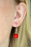 Egyptian Spell - Red Necklace - Paparazzi Accessories Necklace Bedazzle Me Pretty Mobile Fashion Boutique