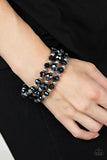 Eiffel Tower Tryst - Blue Bracelet - Paparazzi Accessories Bracelet Bedazzle Me Pretty Mobile Fashion Boutique