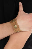 Electrified Edge - Brown Bracelet - Paparazzi Accessories Bracelet Bedazzle Me Pretty Mobile Fashion Boutique