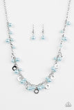 Elegant Ensemble - Blue Necklace - Paparazzi Accessories Necklace Bedazzle Me Pretty Mobile Fashion Boutique