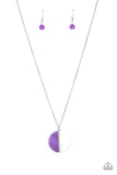Elegantly Eclipsed - Purple Necklace - Paparazzi Accessories Necklace Bedazzle Me Pretty Mobile Fashion Boutique
