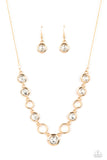 Elegantly Elite - Gold Necklace - Paparazzi Accessories Necklace Bedazzle Me Pretty Mobile Fashion Boutique