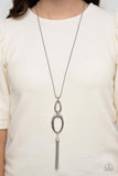 Elegantly Entrancing - White Necklace - Paparazzi Accessories Necklace Bedazzle Me Pretty Mobile Fashion Boutique