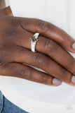 Elegantly Ever After - Silver Ring - Paparazzi Accessories Ring Bedazzle Me Pretty Mobile Fashion Boutique