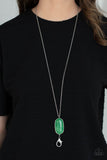 Elemental Elegance - Green Lanyard - Paparazzi Accessories Lanyard Bedazzle Me Pretty Mobile Fashion Boutique