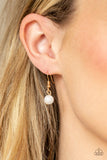 Elemental Elegance - White Necklace - Paparazzi Accessories Necklace Bedazzle Me Pretty Mobile Fashion Boutique