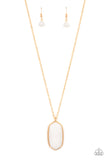 Elemental Elegance - White Necklace - Paparazzi Accessories Necklace Bedazzle Me Pretty Mobile Fashion Boutique