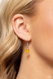 Elemental Energy - Yellow Necklace - Paparazzi Accessories Necklace Bedazzle Me Pretty Mobile Fashion Boutique
