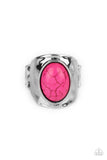 Elemental Essence - Pink Ring - Paparazzi Accessories Ring Bedazzle Me Pretty Mobile Fashion Boutique