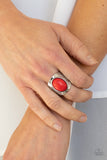 Elemental Essence - Red Ring - Paparazzi Accessories Ring Bedazzle Me Pretty Mobile Fashion Boutique