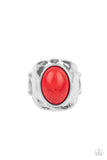 Elemental Essence - Red Ring - Paparazzi Accessories Ring Bedazzle Me Pretty Mobile Fashion Boutique