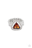 Elevated Engagement - Brown Ring - Paparazzi Accessories Ring Bedazzle Me Pretty Mobile Fashion Boutique