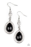 Elite Elegance - Black Earrings - Paparazzi Accessories Earrings Bedazzle Me Pretty Mobile Fashion Boutique