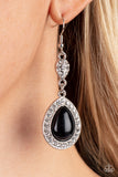 Elite Elegance - Black Earrings - Paparazzi Accessories Earrings Bedazzle Me Pretty Mobile Fashion Boutique