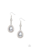 Elite Elegance - Silver Earrings - Paparazzi Accessories Earrings Bedazzle Me Pretty Mobile Fashion Boutique
