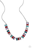 Elite Emeralds - Red Necklace - Paparazzi Accessories Necklace Bedazzle Me Pretty Mobile Fashion Boutique