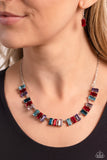 Elite Emeralds - Red Necklace - Paparazzi Accessories Necklace Bedazzle Me Pretty Mobile Fashion Boutique