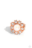 Elite Enchantment - Copper Ring - Paparazzi Accessories Ring Bedazzle Me Pretty Mobile Fashion Boutique