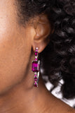 Elite Ensemble - Pink Earrings - Paparazzi Accessories Earrings Bedazzle Me Pretty Mobile Fashion Boutique