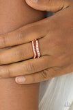 Elite Squad - Copper Ring - Paparazzi Accessories Ring Bedazzle Me Pretty Mobile Fashion Boutique