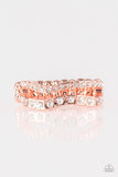 Elite Squad - Copper Ring - Paparazzi Accessories Ring Bedazzle Me Pretty Mobile Fashion Boutique