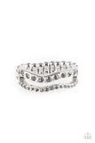Elite Squad - Silver Ring - Paparazzi Accessories Ring Bedazzle Me Pretty Mobile Fashion Boutique