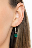 Elliptical Enchantment - Green Necklace - Paparazzi Accessories Necklace Bedazzle Me Pretty Mobile Fashion Boutique