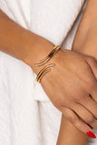 Elven Elegance - Gold Bracelet - Paparazzi Accessories Bracelet Bedazzle Me Pretty Mobile Fashion Boutique
