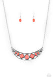 Emblazoned Era - Pink Necklace - Paparazzi Accessories Necklace Bedazzle Me Pretty Mobile Fashion Boutique