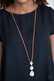Embrace The Journey - Orange Necklace - Paparazzi Accessories Necklace Bedazzle Me Pretty Mobile Fashion Boutique