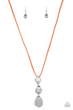 Embrace The Journey - Orange Necklace - Paparazzi Accessories Necklace Bedazzle Me Pretty Mobile Fashion Boutique