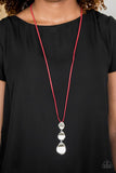 Embrace The Journey - Red Necklace - Paparazzi Accessories Necklace Bedazzle Me Pretty Mobile Fashion Boutique