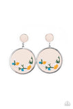 Embroidered Gardens - Multi Post Earrings - Paparazzi Accessories Post Earrings Bedazzle Me Pretty Mobile Fashion Boutique