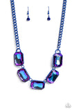 Emerald City Couture - Blue Necklace - Paparazzi Accessories Necklace Bedazzle Me Pretty Mobile Fashion Boutique