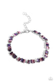 Emerald Ensemble - Purple Bracelet - Paparazzi Accessories Bracelet Bedazzle Me Pretty Mobile Fashion Boutique
