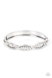 Empire Envy - White Bracelet - Paparazzi Accessories Bracelet Bedazzle Me Pretty Mobile Fashion Boutique