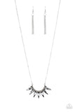 Empirical Elegance - Silver Necklace - Paparazzi Accessories Necklace Bedazzle Me Pretty Mobile Fashion Boutique
