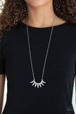 Empirical Elegance - White Necklace - Paparazzi Accessories Necklace Bedazzle Me Pretty Mobile Fashion Boutique